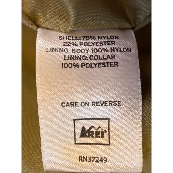 REI Hooded Front Zip With Belt Rain Jacket/Trench Coat Size L - Picture 11 of 14